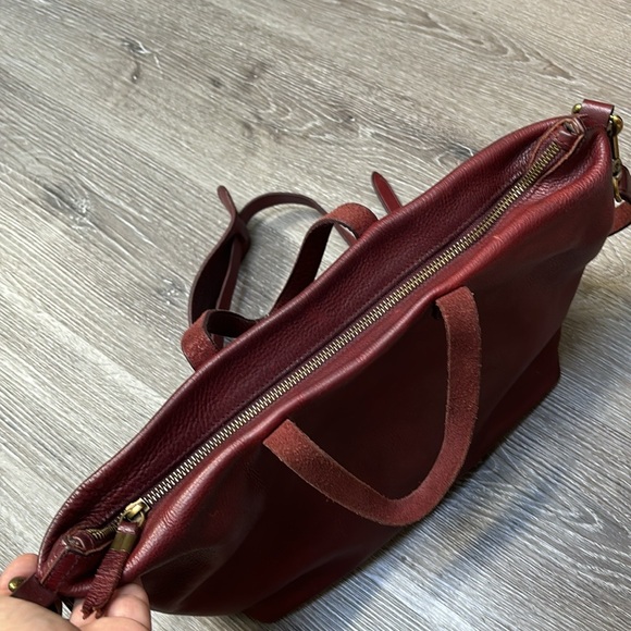 Madewell The Transport Satchel in Dark Cabernet - Picture 9 of 9